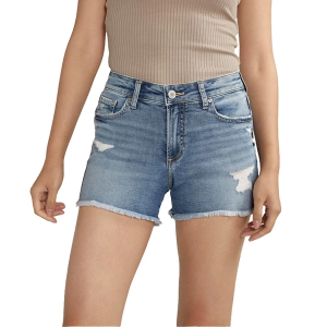 Women's Silver Jeans Co. Suki Curvy Fit Luxe Stretch Jean Shorts 28 Indigo