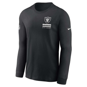 Las Vegas Raiders Nike 2025 Sideline Team Issued Long Sleeve T-Shirt Medium Black