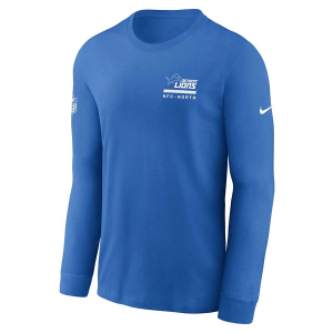 Detroit Lions Nike 2025 Sideline Team Issued Long Sleeve T-Shirt Medium Blue