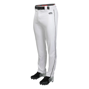 Boys' Rawlings Launch w/ Piping Baseball Pants Youth XLarge White/Black