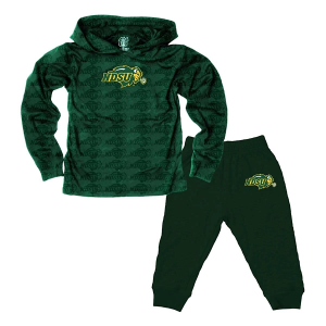 Wes and Willy Baby North Dakota State Bison All-Over Print Sweatshirt & Pant Set
