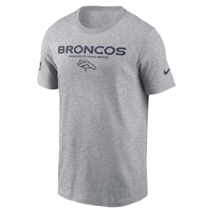 Denver Broncos Nike 2025 Sideline Team Issued T-Shirt Medium Dark Grey Heather