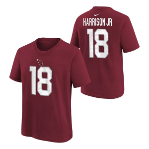 Kids' Arizona Cardinals Nike Marvin Harrison Jr. #18 FUSE Name & Number T-Shirt XLarge Red