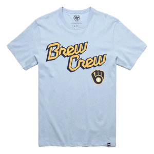 Kids' Milwaukee Brewers City Connect Pregame T-Shirt Small Blue