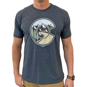 Men's Colorado Cool Mountain Pass T-Shirt 2XLarge Charcoal Heather