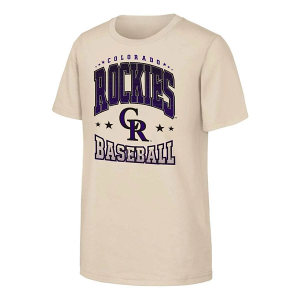 Kids' Colorado Rockies Batter Box T-Shirt XLarge Natural