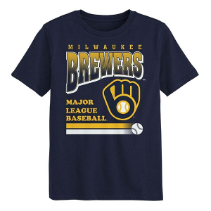 Kids' Milwaukee Brewers Bleachers T-Shirt 7 Navy