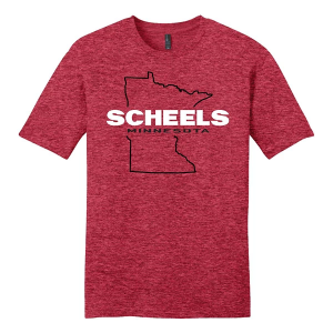 Men's SCHEELS Heathered State T-Shirt 2XLarge Red