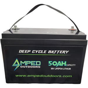 Amped Outdoors 36V 50AH Trolling Motor Lithium Battery w/Charger