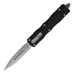 Microtech 227-10 Dirac Delta Stonewash Double Edge OTF Black Automatic Knife