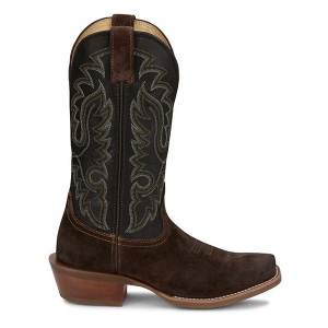 Men's Justin Brands Cowboy Town 13" Western Boots Outdoor 9 Chocolate