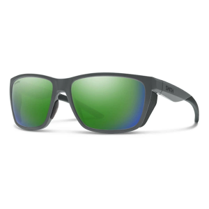 Men's Smith Longfin Polarized Sunglasses Matte Cement/ChromaPop Green Mirror Polarized