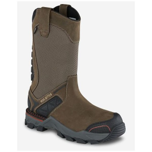 Men's Irish Setter Crosby 11in WP ST Work Boots Outdoor 14 Grey Leather