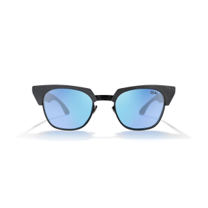 Men's Zeal Optics Highline Polarized Sunglasses Black-Grain Matte-Black/Polarized Horizon Blue Lens