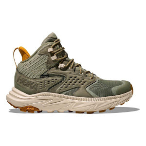 Men's HOKA Anacapa 2 Mid Gtx Waterproof Hiking Boots Outdoor 11.5 Moss/Oatmeal