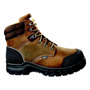 Men's Carhartt Men's Rugged Flex 6" Waterproof Met Guard Composite Work Boots Waterproof Composite Toe Work Boots Outdoor 14 Dark Brown Oil Tanned