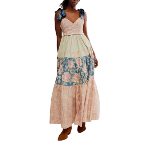 Women's Free People Bluebell Maxi Dress Small Antique Combo