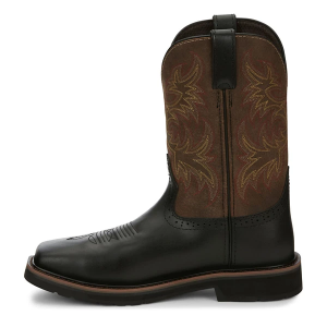Men's Justin Brands Driller 11" Composite Toe Work Boots Outdoor 12 Licorice