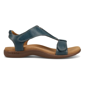 Women's Taos The Show Sandals 6 Petrol Blue Leather