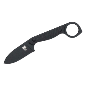 Cobratec CTWLTBLK Wolfteeth Fixed Blade Ring Knife Black Automatic Knife