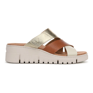 Women's Vionic Uptown Sunset Sandals 8.5 Tan/Gold