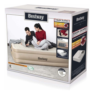 Bestway Tough Guard 20" Queen Air Mattress With Built-In AC Pump