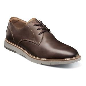 Men's Florsheim Vibe Plain Toe Dress Shoes Regular 8.5 Brown Crazy Horse