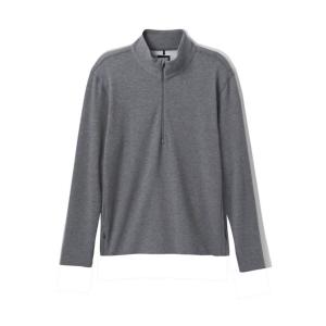 Men's prAna Altitude Tracker II Long Sleeve 1/4 Zip 2XLarge Heather Grey
