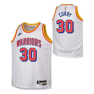 Kids' Golden State Warriors Steph Curry #30 Nike Hardwood Classic Jersey XLarge White