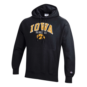 Iowa Hawkeyes Champion Hoodie 2XLarge Black