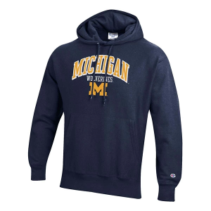 Michigan Wolverines Champion Hoodie Large Blue