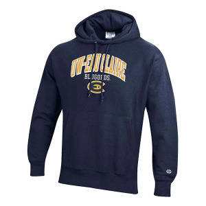UW-Eau Claire Blugolds Champion Hoodie Large Blue