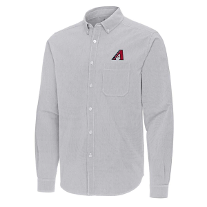 Arizona Diamondbacks Woven Porter Long Sleeve Button Up 3XLarge Skyscraper/White