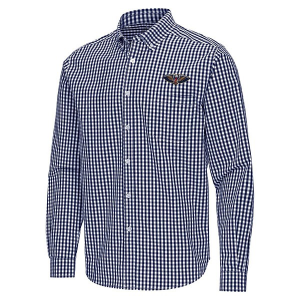 New Orleans Pelicans Ellis Woven Antigua Long Sleeve Button Up 3XLarge Navy/White