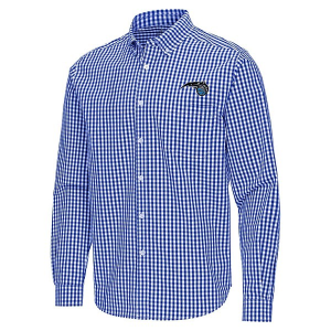 Orlando Magic Ellis Woven Antigua Long Sleeve Button Up 3XLarge Dark Royal/White