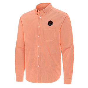 Antigua Houston Dynamo Porter Woven Button Up Shirt