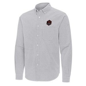 Antigua Houston Dynamo Porter Woven Button Up Shirt