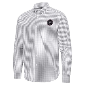 Antigua Inter Miami CF Ellis Woven Button Up Shirt