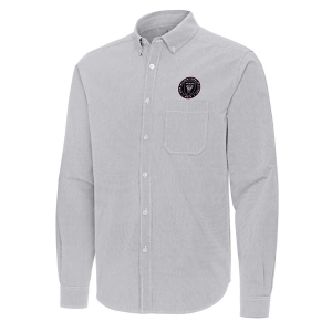 Antigua Inter Miami CF Porter Woven Button Up Shirt