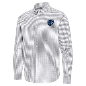 Antigua Sporting Kansas City Ellis Woven Button Up Shirt