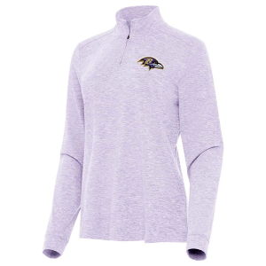 Women's Baltimore Ravens Antigua Mentor 1/4 Zip XSmall Pastel/Lilac Heather