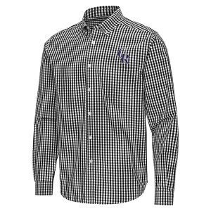 Colorado Rockies Ellis Woven Long Sleeve Button Up 2XLarge Black/White