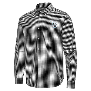 Tampa Bay Rays Ellis Woven Long Sleeve Button Up Small Black/White