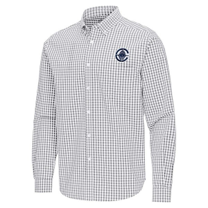 Los Angeles Clippers Ellis Woven Antigua Long Sleeve Button Up Small Skyscraper/White
