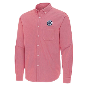 Los Angeles Clippers Porter Woven Antigua Long Sleeve Button Up Medium Dark Red/White