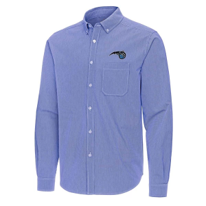 Orlando Magic Porter Woven Antigua Long Sleeve Button Up Medium Dark Royal/White