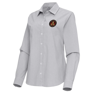 Antigua Women's Atlanta United FC Porter Woven Button Up Shirt