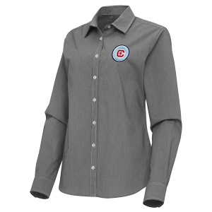 Antigua Women's Chicago Fire FC Porter Woven Button Up Shirt