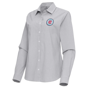 Antigua Women's Chicago Fire FC Porter Woven Button Up Shirt
