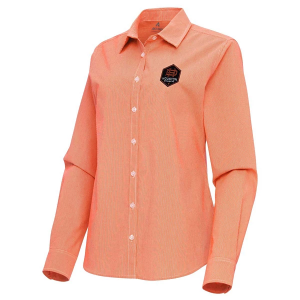Antigua Women's Houston Dynamo Porter Woven Button Up Shirt